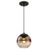 Soren 1-Light Oil Rubbed Bronze Mini Pendant with Amber Glass Shade by Westinghouse