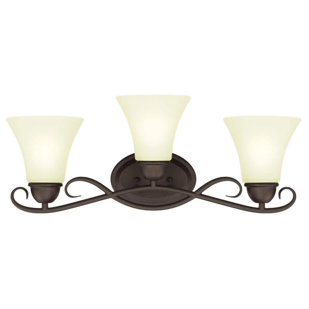 Dunmore 3-Light Oil Rubbed Bronze Wall Mount Bath Light by Westinghouse 1 Dunmore 3-Light Oil Rubbed Bronze Wall Mount Bath Light by Westinghouse