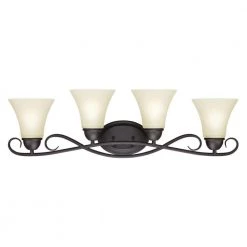 Dunmore 4-Light Oil Rubbed Bronze Wall Mount Bath Light by Westinghouse