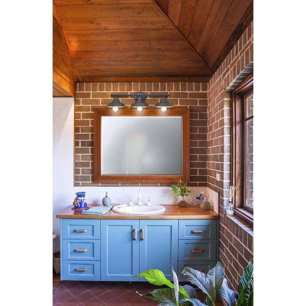 Iron Hill 3-Light Oil Rubbed Bronze Wall Mount Bath Light by Westinghouse 4 Iron Hill 3-Light Oil Rubbed Bronze Wall Mount Bath Light by Westinghouse - Image 4