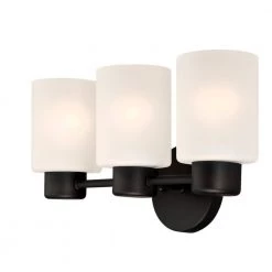 Sylvestre 3-Light Oil Rubbed Bronze Wall Mount Bath Light by Westinghouse -Westinghouse Shop oil rubbed bronze westinghouse vanity lighting 6354100 4f 1000