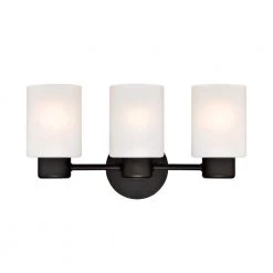 Sylvestre 3-Light Oil Rubbed Bronze Wall Mount Bath Light by Westinghouse