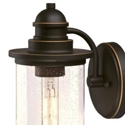 Vicksburg Medium 1-Light Oil Rubbed Bronze with Highlights Outdoor Wall Mount Lantern with Clear Seeded Glass by Westinghouse -Westinghouse Shop oil rubbed bronze with highlights westinghouse outdoor sconces 6373900 4f 1000