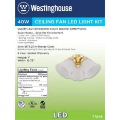 3-Light LED Cluster Ceiling Fan Light Kit by Westinghouse -Westinghouse Shop polished brass westinghouse ceiling fan light kits 7784500 4f 1000