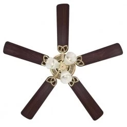 Vintage 52 in. LED Indoor Polished Brass Ceiling Fan with Light Kit by Westinghouse -Westinghouse Shop polished brass westinghouse ceiling fans with lights 7233800 c3 1000