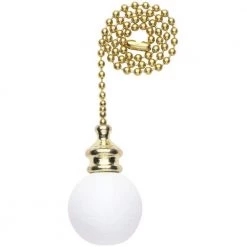 White Wooden Ball Pull Chain by Westinghouse