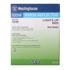 100W Equivalent Red PAR38 LED Weatherproof Flood Light Bulb by Westinghouse 13 100W Equivalent Red PAR38 LED Weatherproof Flood Light Bulb by Westinghouse -Westinghouse Shop red westinghouse colored light bulbs 3314700 fa 1000