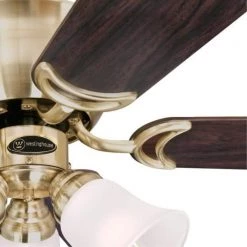 Contempra Trio 42 in. LED Satin Brass Ceiling Fan with Light Kit by Westinghouse -Westinghouse Shop satin brass westinghouse ceiling fans with lights 7231500 1f 1000