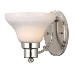Swanstone 1-Light Satin Nickel Wall Fixture by Westinghouse