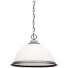 1-Light Sienna Interior Pendant with Frosted Ribbed Glass by Westinghouse