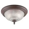 2-Light Sienna Interior Ceiling Flush Mount with Embossed Floral and Leaf Design Glass by Westinghouse
