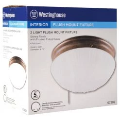 2-Light Sienna Flush Mount by Westinghouse -Westinghouse Shop sienna westinghouse flush mount lights 6720200 4f 1000