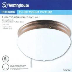 2-Light Sienna Flush Mount by Westinghouse -Westinghouse Shop sienna westinghouse flush mount lights 6720200 c3 1000