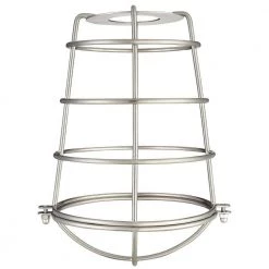 8-3/16 in. Brushed Nickel Industrial Cage Metal Shade with 2-1/4 in. Fitter and 6-5/16 in. Width by Westinghouse