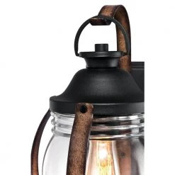 Canyon 1-Light Textured Black and Barnwood Outdoor Wall Lantern Sconce by Westinghouse 8 Canyon 1-Light Textured Black and Barnwood Outdoor Wall Lantern Sconce by Westinghouse -Westinghouse Shop textured black bar westinghouse outdoor sconces 6335100 1f 1000