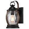 Canyon 1-Light Textured Black and Barnwood Outdoor Wall Lantern Sconce by Westinghouse