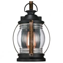 Canyon 1-Light Textured Black and Barnwood Outdoor Wall Lantern Sconce by Westinghouse 7 Canyon 1-Light Textured Black and Barnwood Outdoor Wall Lantern Sconce by Westinghouse -Westinghouse Shop textured black bar westinghouse outdoor sconces 6335100 c3 1000