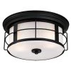 Orwell 2-Light Textured Black Outdoor Flush Mount by Westinghouse