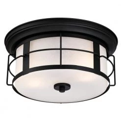 Orwell 2-Light Textured Black Outdoor Flush Mount by Westinghouse