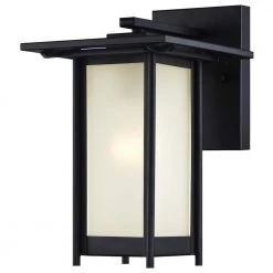 Clarissa Textured Black Outdoor Wall Lantern Sconce by Westinghouse