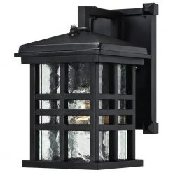 Caliste Textured Black Outdoor Dusk to Dawn Wall Lantern Sconce by Westinghouse