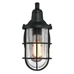 Crestview 1-Light Textured Black Outdoor Wall Lantern Sconce by Westinghouse -Westinghouse Shop textured black westinghouse outdoor sconces 6334700 c3 1000