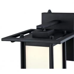 Clarissa LED 1-Light Textured Black Outdoor Integrated LED Wall Lantern Sconce with Dusk to Dawn Sensor by Westinghouse -Westinghouse Shop textured black westinghouse outdoor sconces 6361100 4f 1000
