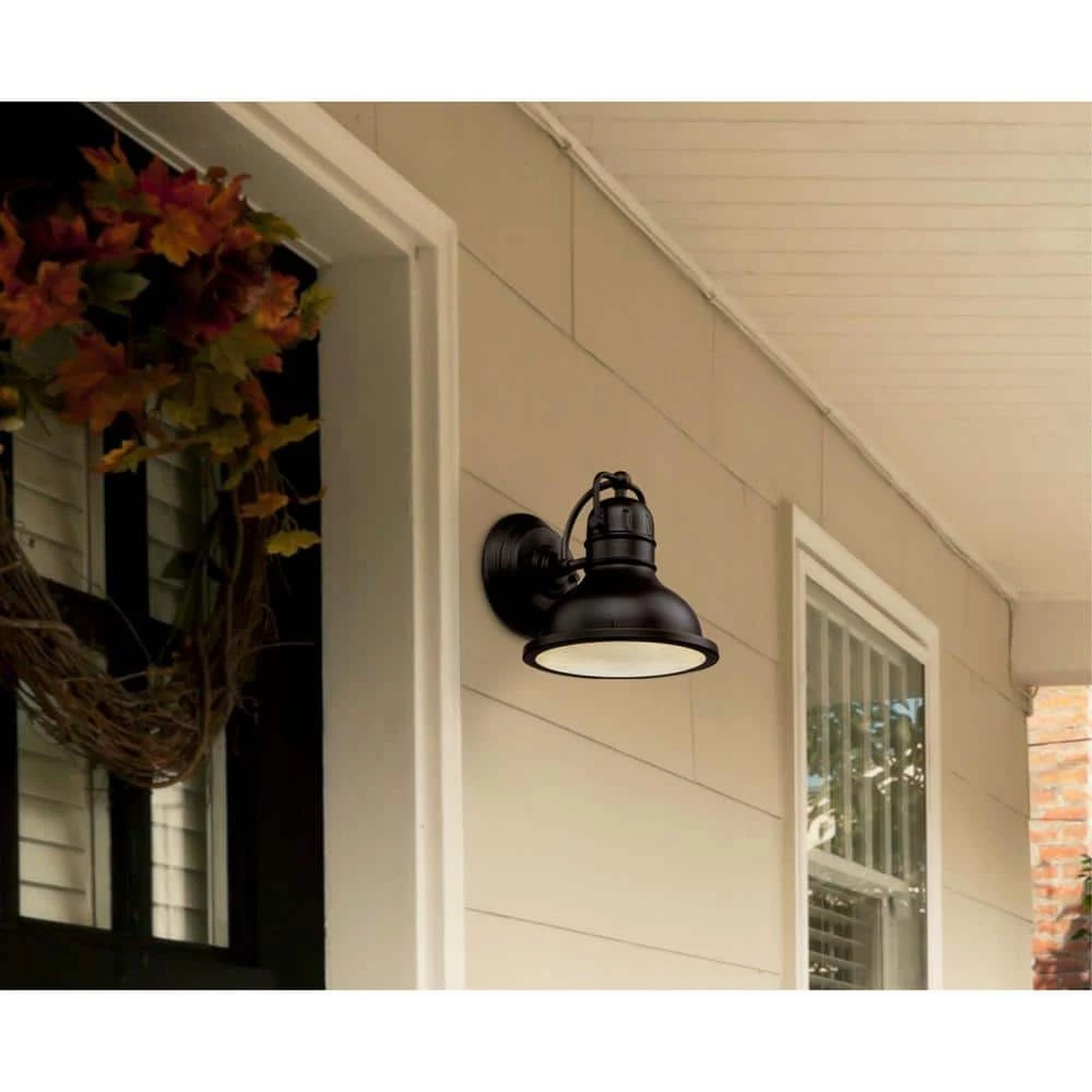 Orson 1-Light Textured Black LED Outdoor Dimmable Wall Mount Light Clear Prismatic Lens Dark Sky Friendly by Westinghouse 2 Orson 1-Light Textured Black LED Outdoor Dimmable Wall Mount Light Clear Prismatic Lens Dark Sky Friendly by Westinghouse - Image 2