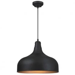 Carmen 1-Light Washed Copper Mini Pendant with Clear Textured Glass Shade by Westinghouse