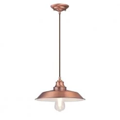 Iron Hill 1-Light Washed Copper Pendant by Westinghouse