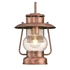 Santa Fe Medium 1-Light Washed Copper Outdoor Wall Mount Lantern with Clear Seeded Glass by Westinghouse -Westinghouse Shop washed copper westinghouse outdoor sconces 6373100 c3 1000