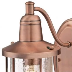 Crestview 1-Light Washed Copper Outdoor Wall Mount Lantern with Clear Seeded Glass by Westinghouse -Westinghouse Shop washed copper westinghouse outdoor sconces 6580600 c3 1000