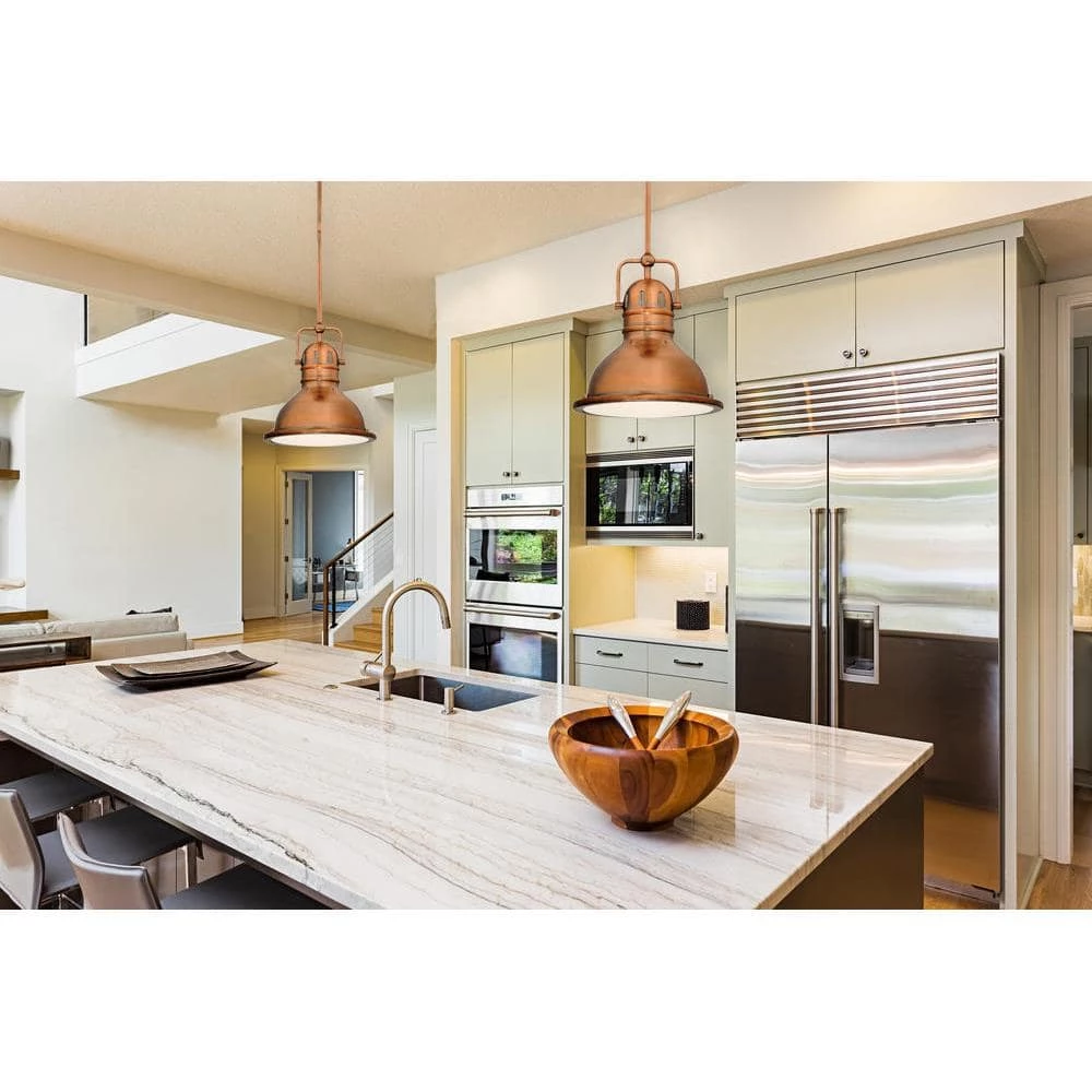 Boswell 1-Light Washed Copper LED Mini Pendant with Frosted Prismatic Acrylic Lens by Westinghouse 2 Boswell 1-Light Washed Copper LED Mini Pendant with Frosted Prismatic Acrylic Lens by Westinghouse - Image 2