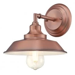 Iron Hill 1-Light Washed Copper Wall Mount Sconce by Westinghouse