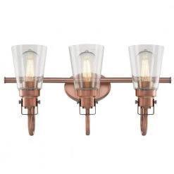 Ashton 3-Light Washed Copper Wall Mount Bath Light by Westinghouse