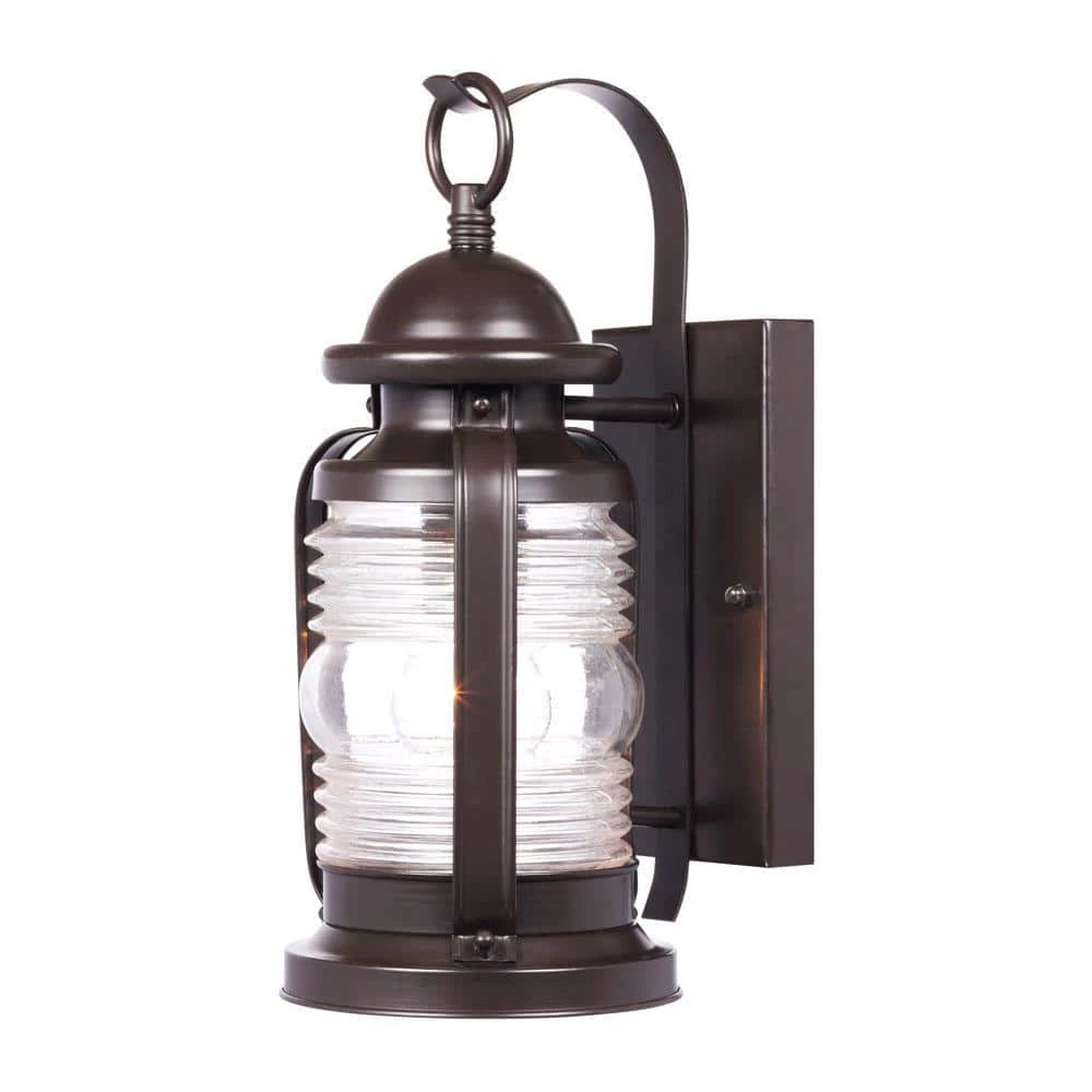 Weatherby Wall-Mount 1-Light Outdoor Weathered Bronze Wall Lantern Sconce by Westinghouse 1 Weatherby Wall-Mount 1-Light Outdoor Weathered Bronze Wall Lantern Sconce by Westinghouse