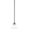 1-Light Weathered Bronze Interior Mini Pendant with Frosted Glass by Westinghouse