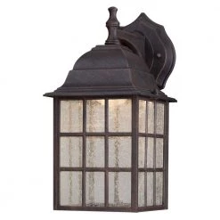 1-Light Weathered Patina Outdoor LED Wall-Mount Lantern Sconce by Westinghouse