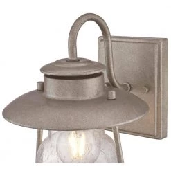 Santa Fe Small 1-Light Weathered Steel Outdoor Wall Mount Lantern with Clear Seeded Glass by Westinghouse -Westinghouse Shop weathered steel westinghouse outdoor sconces 6373800 4f 1000