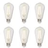 60-Watt Equivalent ST20 Dimmable Clear Edison Filament LED Light Bulb Soft White Light (6-Pack) by Westinghouse