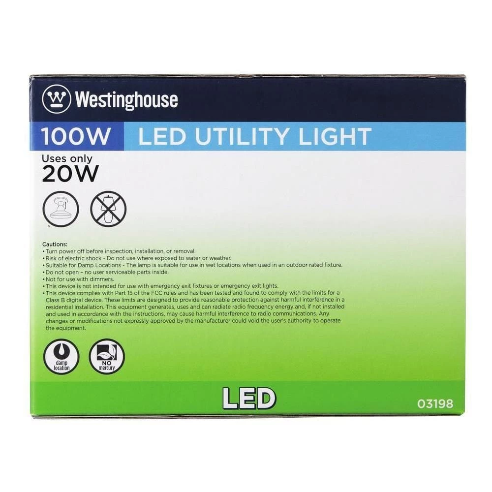 100W Equivalent Warm White (2,700K) DLR64 Utility Medium Base LED Light Bulb by Westinghouse 4 100W Equivalent Warm White (2,700K) DLR64 Utility Medium Base LED Light Bulb by Westinghouse - Image 4