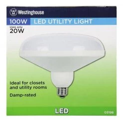 100W Equivalent Warm White (2,700K) DLR64 Utility Medium Base LED Light Bulb by Westinghouse 10 100W Equivalent Warm White (2,700K) DLR64 Utility Medium Base LED Light Bulb by Westinghouse -Westinghouse Shop westinghouse led light bulbs 0319800 44 1000