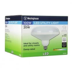 100W Equivalent Warm White (2,700K) DLR64 Utility Medium Base LED Light Bulb by Westinghouse 8 100W Equivalent Warm White (2,700K) DLR64 Utility Medium Base LED Light Bulb by Westinghouse -Westinghouse Shop westinghouse led light bulbs 0319800 4f 1000