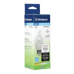 60W Equivalent Warm White CA13 Dimmable LED Light Bulb by Westinghouse 10 60W Equivalent Warm White CA13 Dimmable LED Light Bulb by Westinghouse -Westinghouse Shop westinghouse led light bulbs 3313900 4f 1000