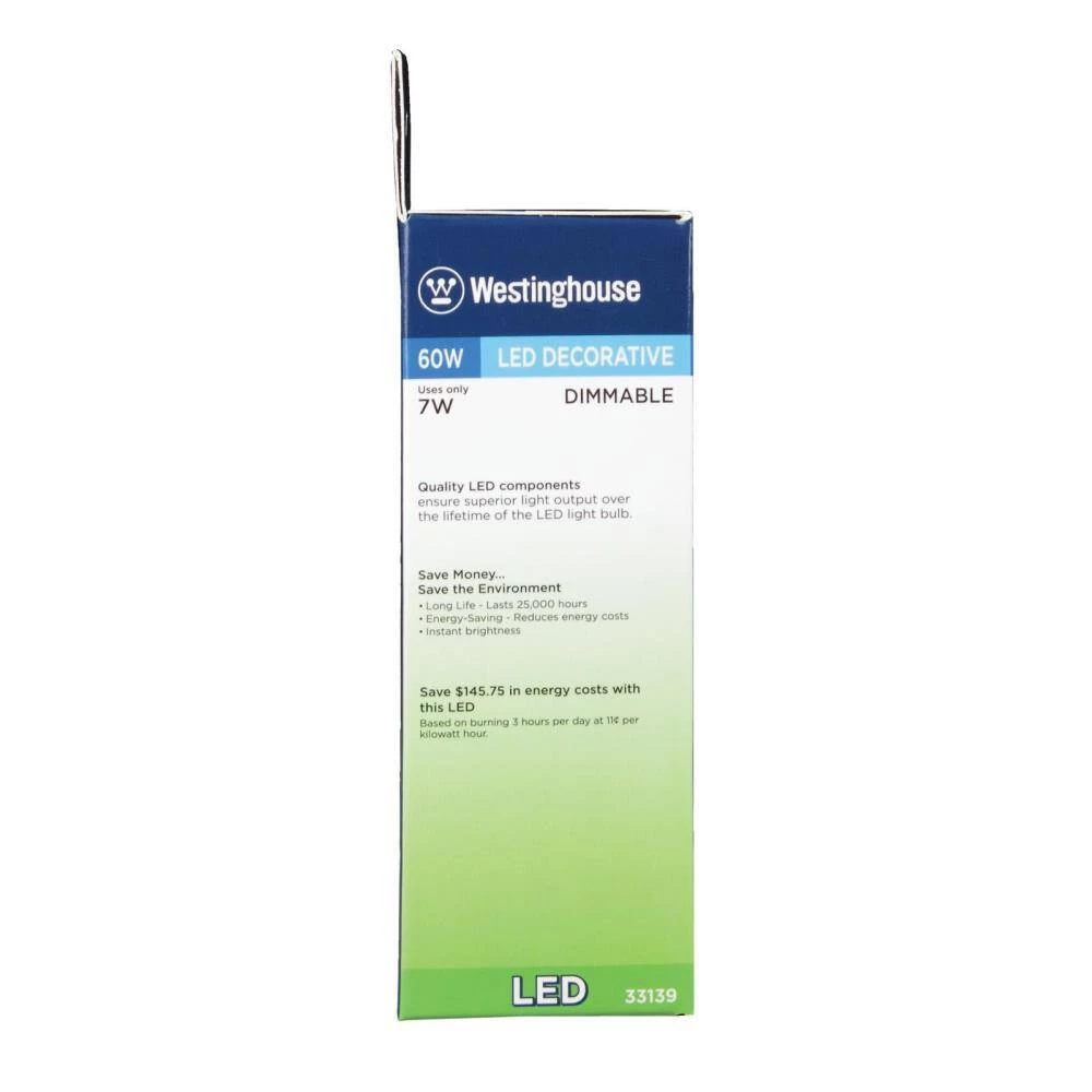 60W Equivalent Warm White CA13 Dimmable LED Light Bulb by Westinghouse 6 60W Equivalent Warm White CA13 Dimmable LED Light Bulb by Westinghouse - Image 6