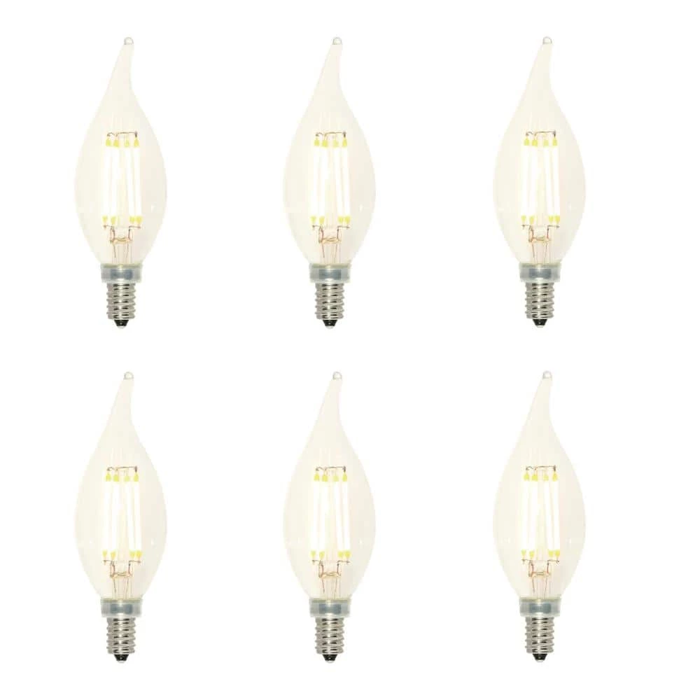40-Watt Equivalent CA11 Dimmable Filament LED Light Bulb Soft White (6-Pack) by Westinghouse 1 40-Watt Equivalent CA11 Dimmable Filament LED Light Bulb Soft White (6-Pack) by Westinghouse