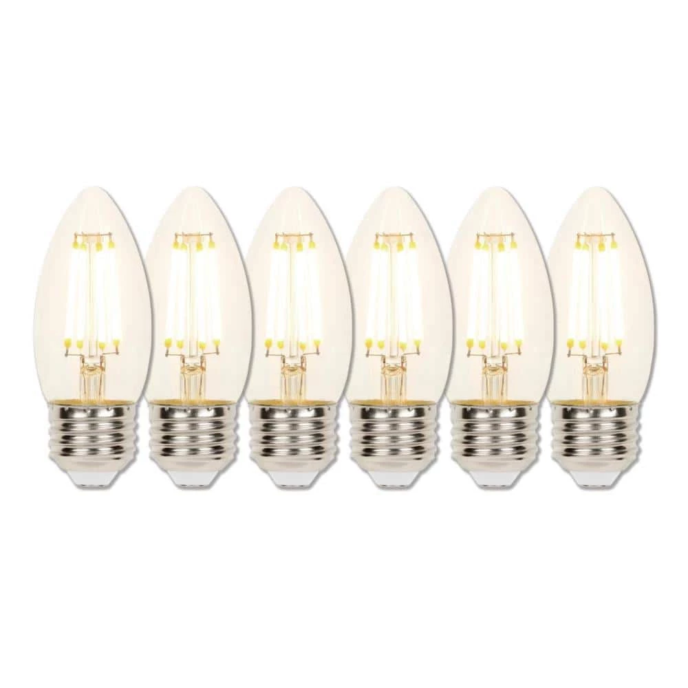 60-Watt Equivalent B11 Dimmable Filament LED Light Bulb Soft White Light (6-Pack) by Westinghouse 1 60-Watt Equivalent B11 Dimmable Filament LED Light Bulb Soft White Light (6-Pack) by Westinghouse