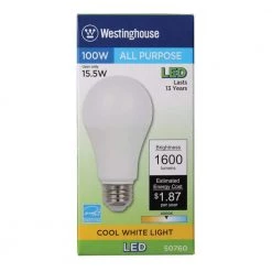 100W Equivalent Cool White Omni A19 LED Light Bulb by Westinghouse -Westinghouse Shop westinghouse led light bulbs 5076000 4f 1000