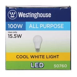 100W Equivalent Cool White Omni A19 LED Light Bulb (6 Pack) by Westinghouse 10 100W Equivalent Cool White Omni A19 LED Light Bulb (6 Pack) by Westinghouse -Westinghouse Shop westinghouse led light bulbs 5076020 44 1000