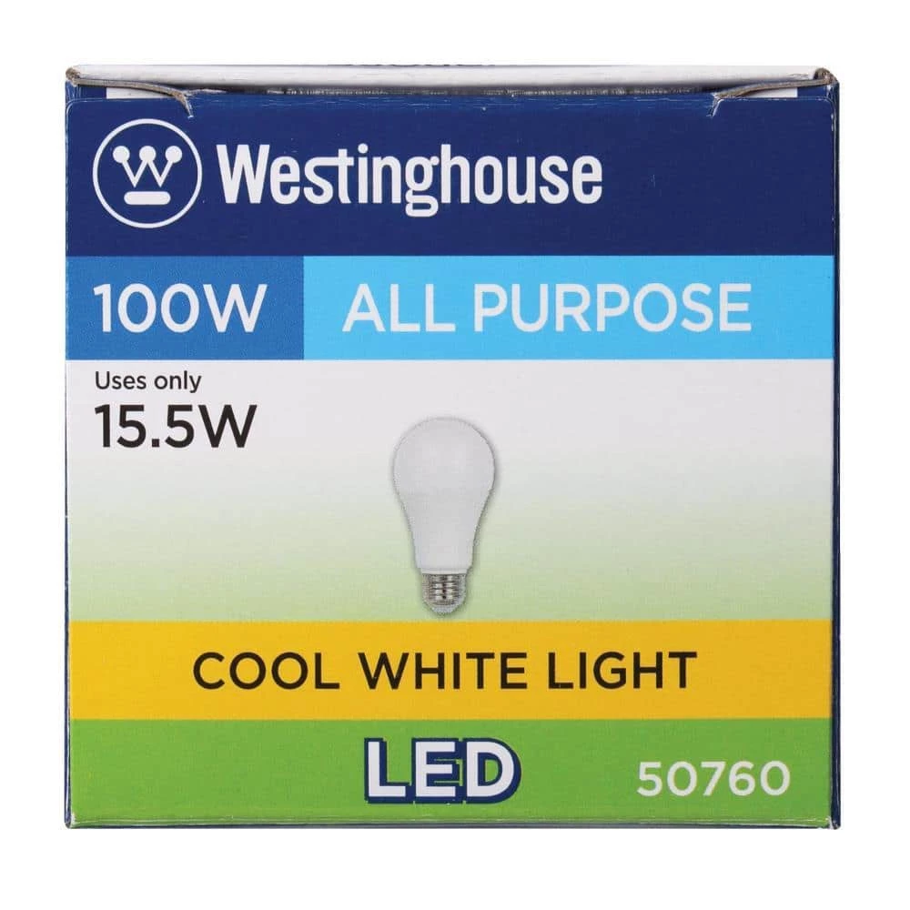 100W Equivalent Cool White Omni A19 LED Light Bulb (6 Pack) by Westinghouse 5 100W Equivalent Cool White Omni A19 LED Light Bulb (6 Pack) by Westinghouse - Image 5